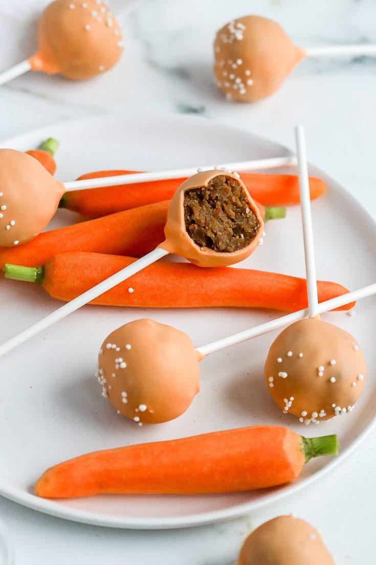 carrot cake popsicles with cream cheese frosting drizzle