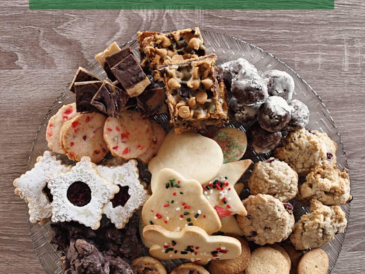 assortment of raspberry cookies arranged on a platter